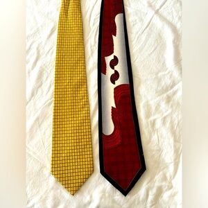 Men’s neck ties. Brand new one is a via Europa and the‎ other is a Bruno Rossi